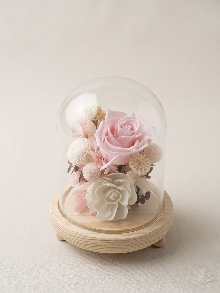 永生玻璃盆花